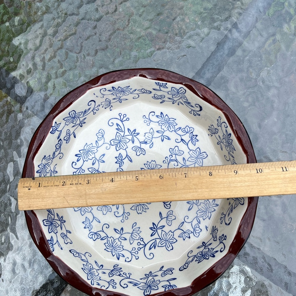 Blue and White Floral Ceramic Dish-Temptations - Picture 3 of 5